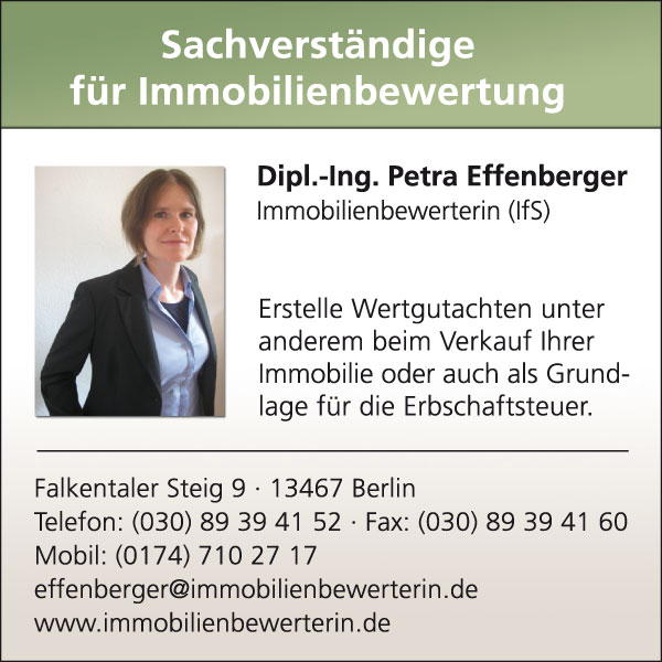 Immobilienbewertung - Dipl.-Ing. Petra Effenberger
