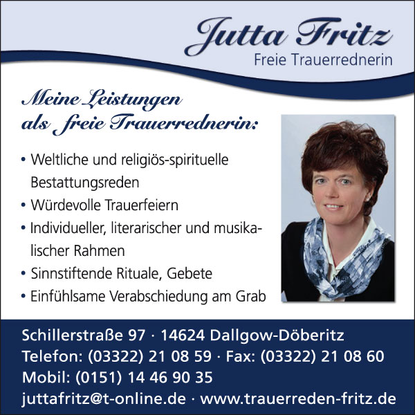 Trauerrednerin Jutta Fritz