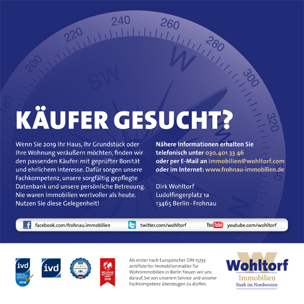 Wohltorf Immobilien – zertifizierter Immobilienmakler für Wohnimmobilien in Berlin