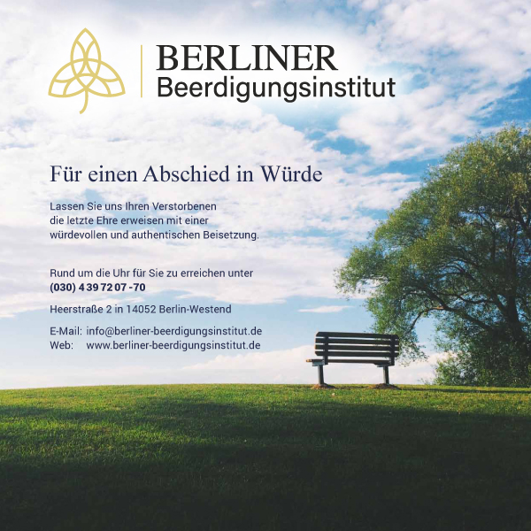 Berliner Beerdigungsinstitut in Berlin-Westend – für einen Abschied in Würde.